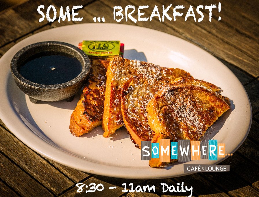 Some... Breakfast!

Now serving breakfast, lunch, and dinner with our full menu. SOMEWHERE...

​#somewhere #breakfast ​#wanderlust​ ​#traveltheworld #caribbean #island​ ​#turksandcaicos​ #providenciales #TCI