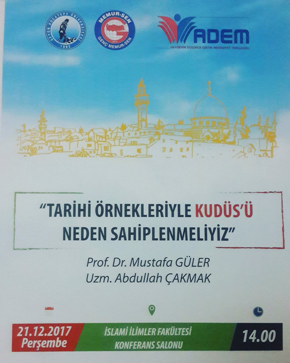 Dekanımızın vereceği konferansa hepinizi bekliyoruz.😊