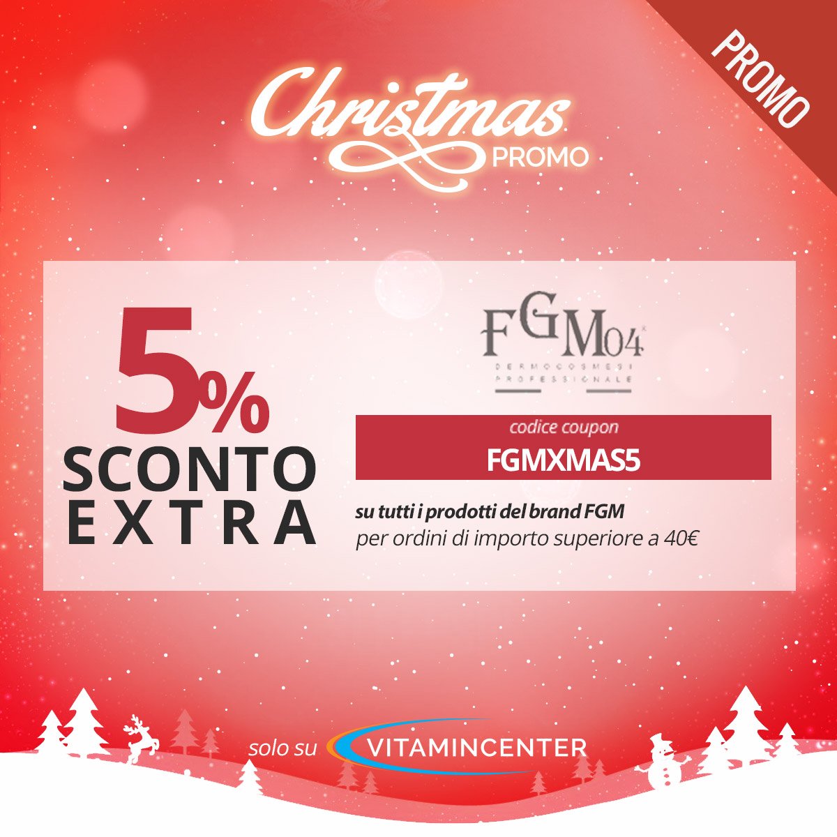 VitaminCenterIT's tweet photo. #CHRISTMASPROMO #VITAMINCENTER #COUPON
FGMXMAS5*=> 5% di sconto su tutti i prodotti del brand FGM
Leggi le condizioni => https://t.co/oxYVGULBZl 
*valido per ordini superiori a 40€ fino alle 23.59 del 31/12/2017 https://t.co/7aPKOvE3ET