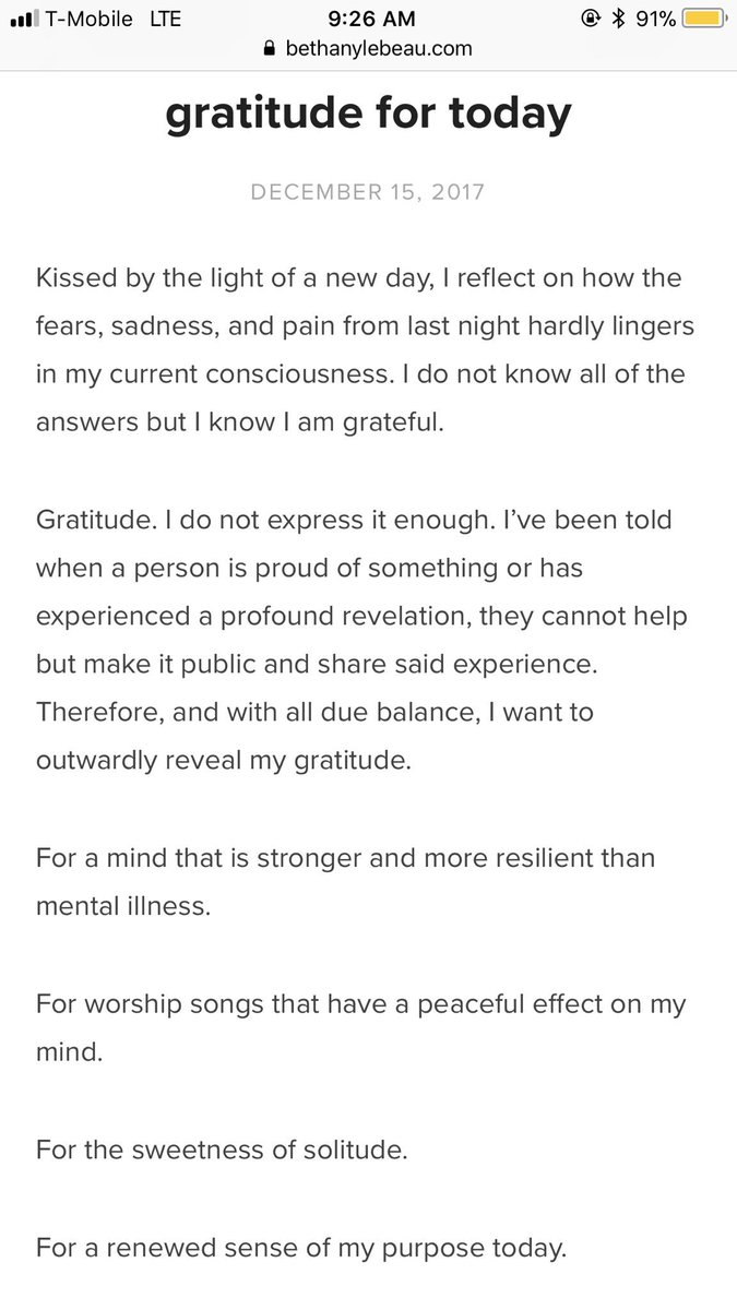 I hope to keep being outwardly grateful, today is step 1