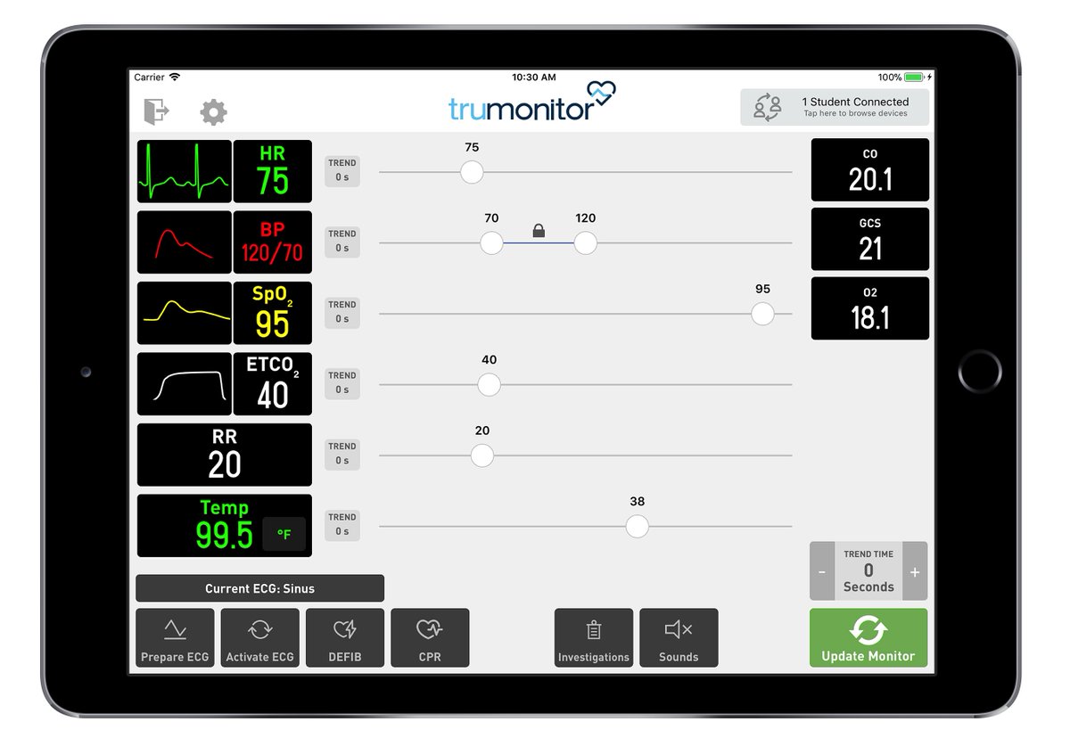 TruCorp_'s tweet photo. Do you want a FREE 21 day trial of our new #TruMonitor App?
Adjustable patient monitoring solution with adjustable parameters, 30+ ECGs, sound effects, Xray/CT images, create and store scenarios and much more!
•Easy to Set-up
•Easy to Access
•Easy to Use
E: info@trucorp.com https://t.co/4IGSwx9pEG
