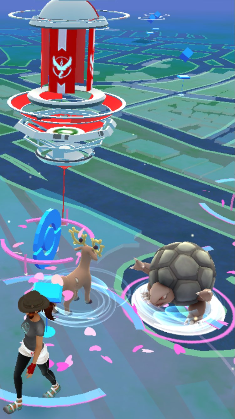 ポケットマン ポケモンgo 最後のホウオウ戦 カウントダウン待ちで現れた野生のゴローニャに大興奮 なんとなく 最後は俺も参戦させてくれ のゴローニャさんの声に 即捕獲 高cp 即参戦 よく戦ってくれました ポケモンgo ホウオウ 野生