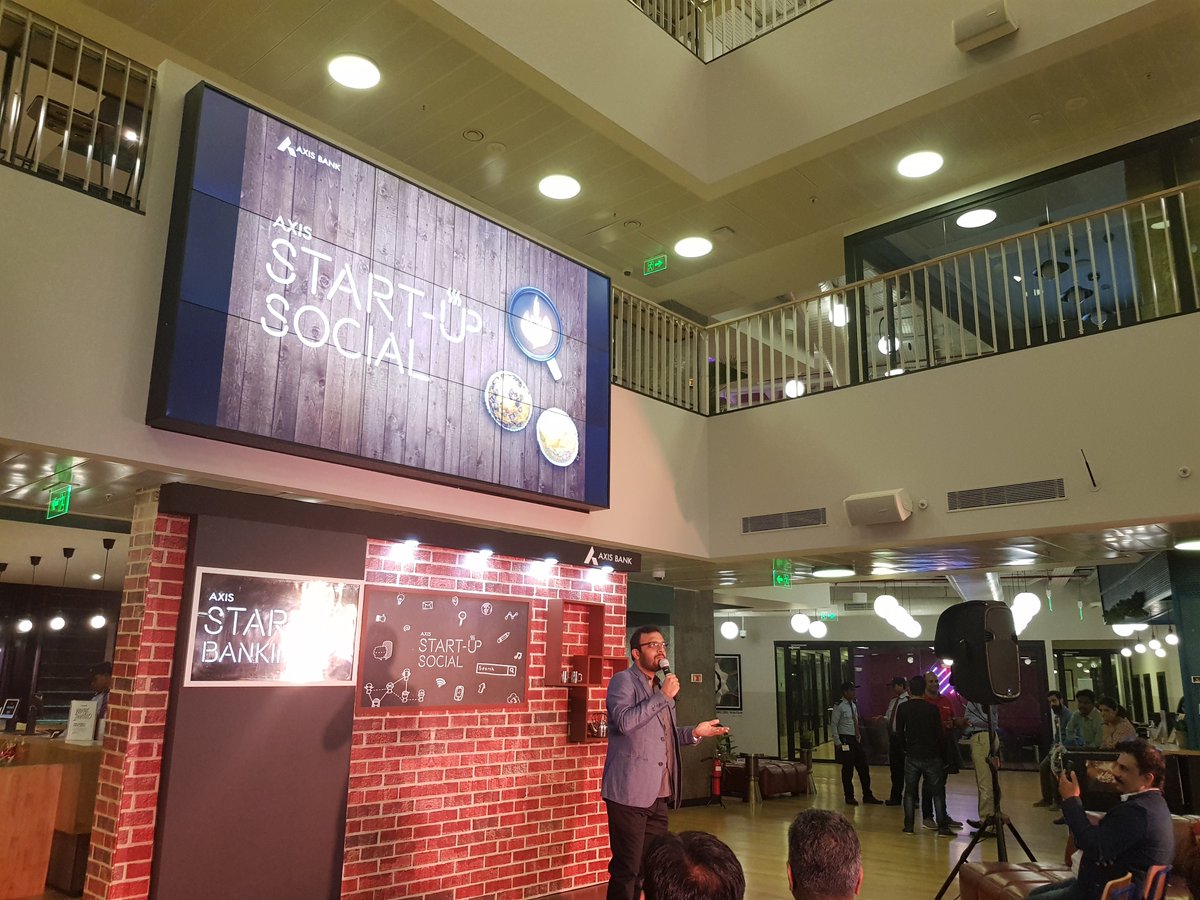 GiriSonnaSeri's tweet photo. You must have heard about stand up comedy. But here is startup comedy by Vikram Poddar #AxisStartupSocial WeWork
#WeWork
#WeWorkIndia
#WeWorkBLR https://t.co/ePLZ30yn47