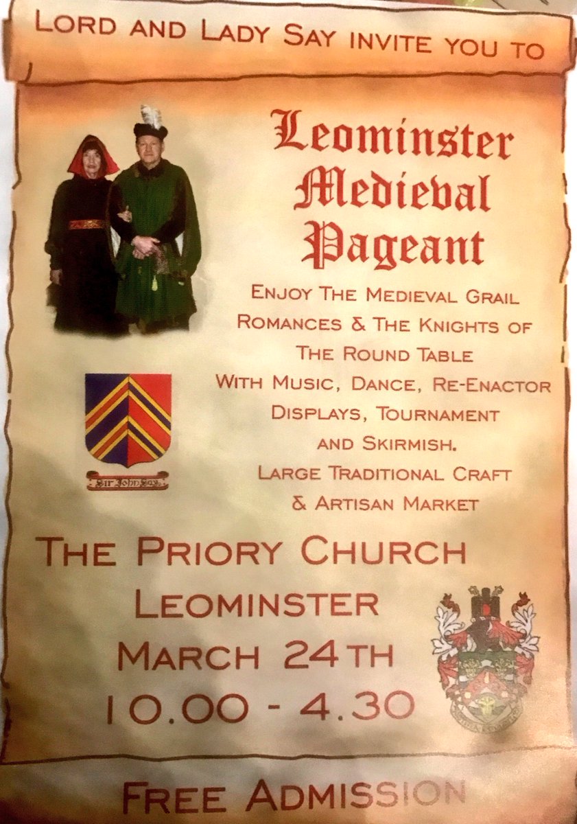 Please everybody, like and retweet this fantastic event!Stands available for the day! A great atmosphere and attracting thousands throughout the day!! An enjoyable day out and profitable if you have a stall! #medievalpageant #leominster #herefordshire #freeadmission <a href="/BeingBoycie/">Carol Challis</a>