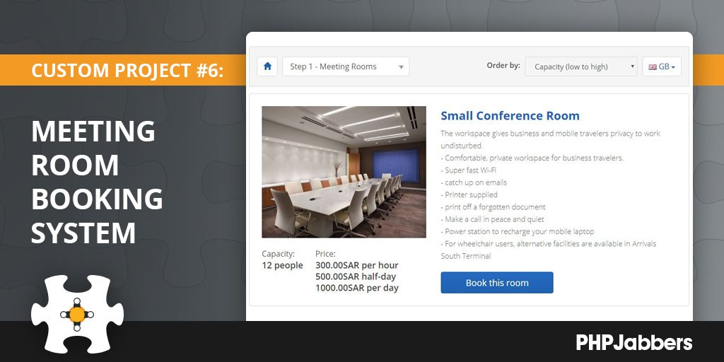 Stiva_Soft's tweet photo. We keep meeting our clients' expectations! Check our next custom project and feel free to request any tweaks to Meeting Room Booking System or any other script on PHPJabbers! https://t.co/UgJCg0LAQT https://t.co/G8KCWieU7r