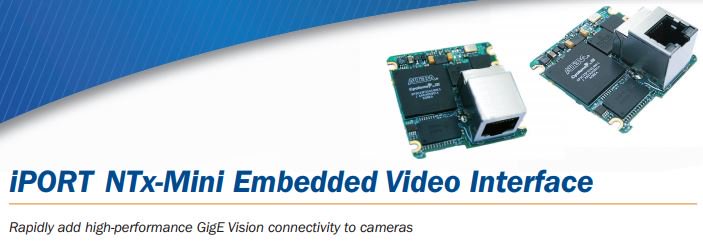 Pleora's tweet image. Rapidly add high-performance #GigE Vision connectivity to cameras with @Pleora NTx-Mini #Embedded #VideoInterface  bit.ly/2gNOpWB