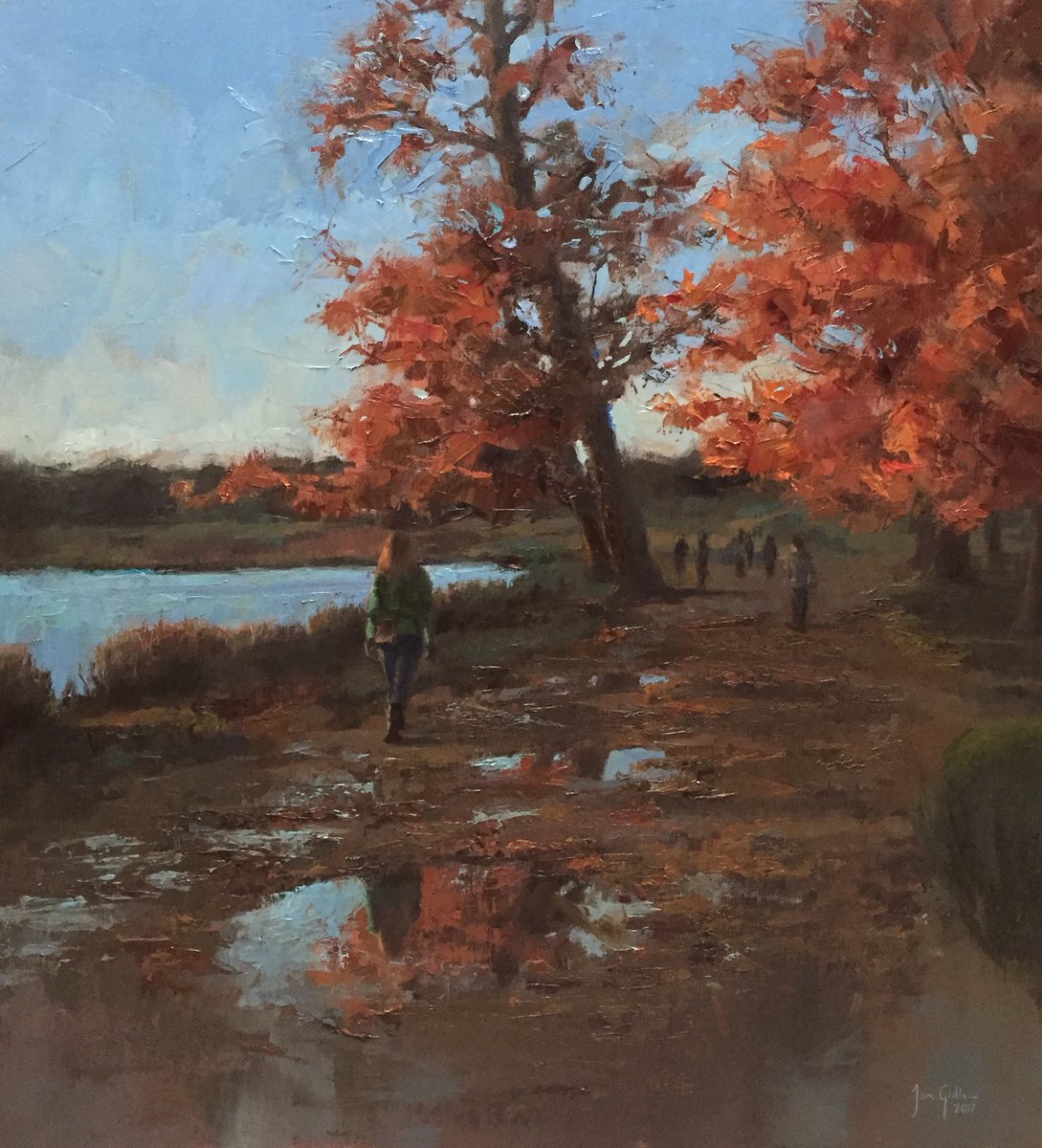 Painting from a gorgeous day in Richmond Park. #painting #landscape #oilpaint #impasto