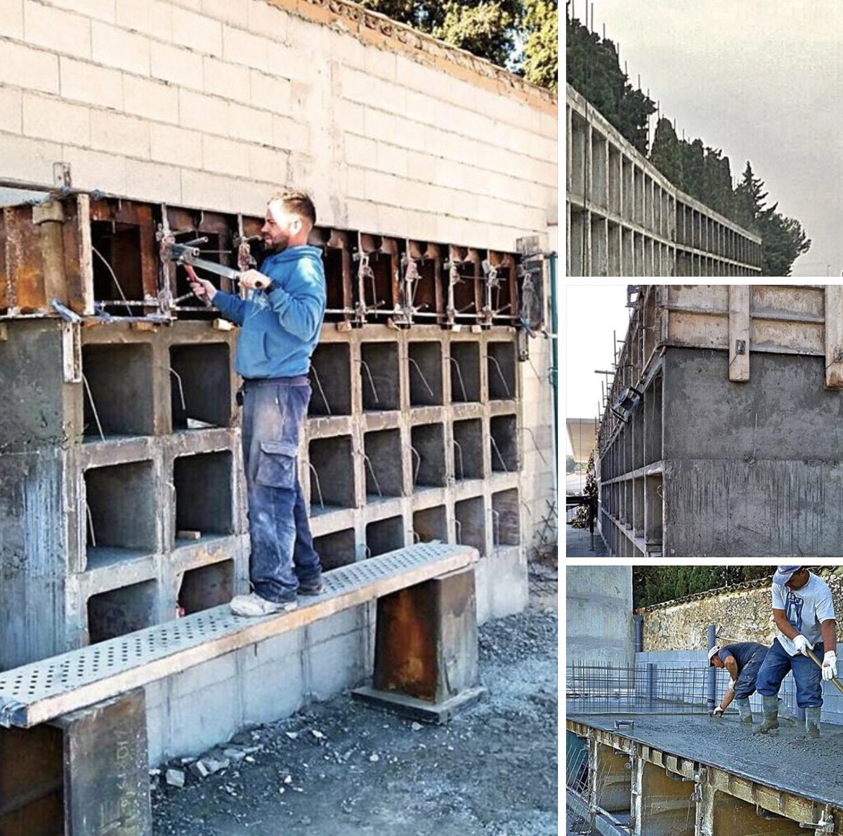 grupoorizontia's tweet photo. Obra ejecutada en el cementerio de Alberic, valencia. 104 Nichos y 64 Columbarios. Sistema https://t.co/LNMpSMeaH3 #GrupoOrizontia  Construccion isitu https://t.co/LtJ2kjZrTg