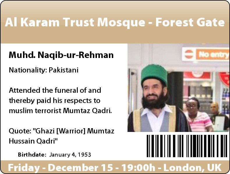 SheikhWatch's tweet photo. Pakistani terrorist glorifier @ShaykhHassan12, who was arrested last May when he and his henchmen drove a Supreme Court Judge and his family off the road, will be welcome(d) and allowed to preach in #London tonight:

https://t.co/aRdMtjYhK6 #ForestGate #Newham #London 🇬🇧 https://t.co/34bNjKgj5w