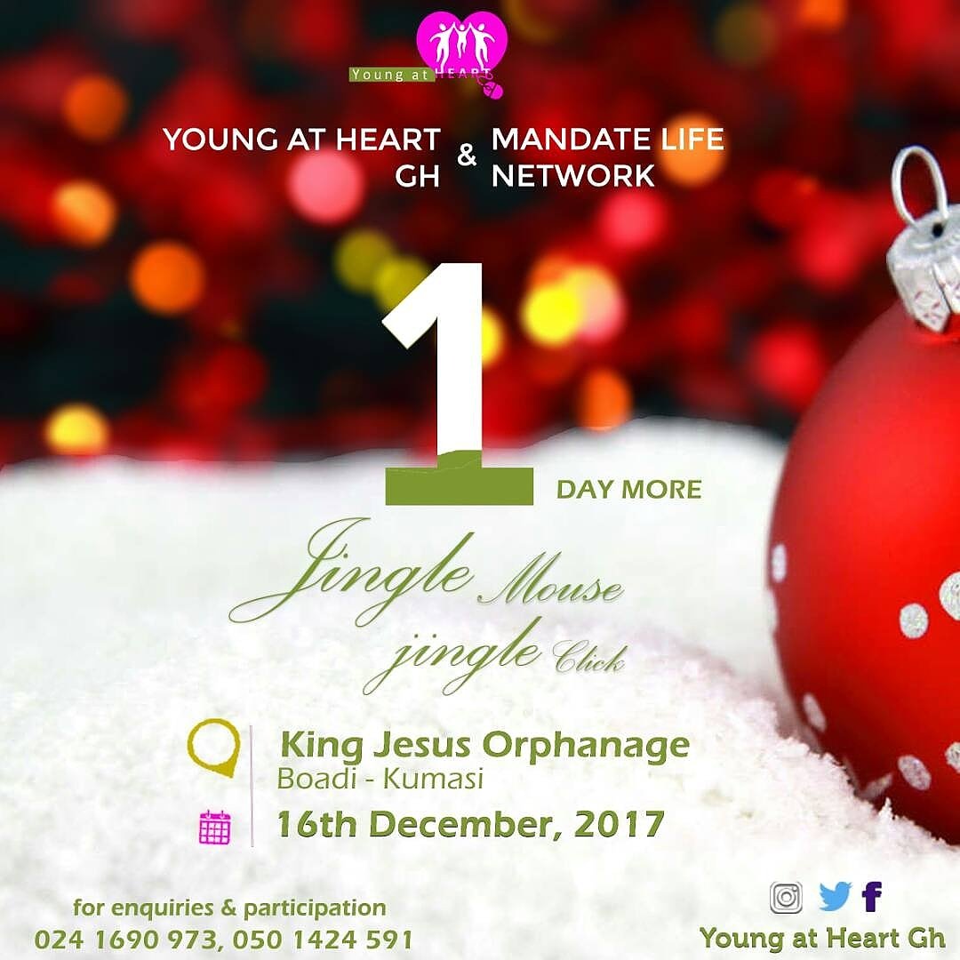 ayertey_victor's tweet photo. Tomorrow is Christmas!
Join the team for the #FunMeetsTech Christmas party at the Orphanage in Boadi, Kumasi at 8:30am
#jinglemousejingleclick @youngatheartgh
If you can't make it, donate to support the worthy course! (+233)0241690973 https://t.co/a4elNZ9Vae