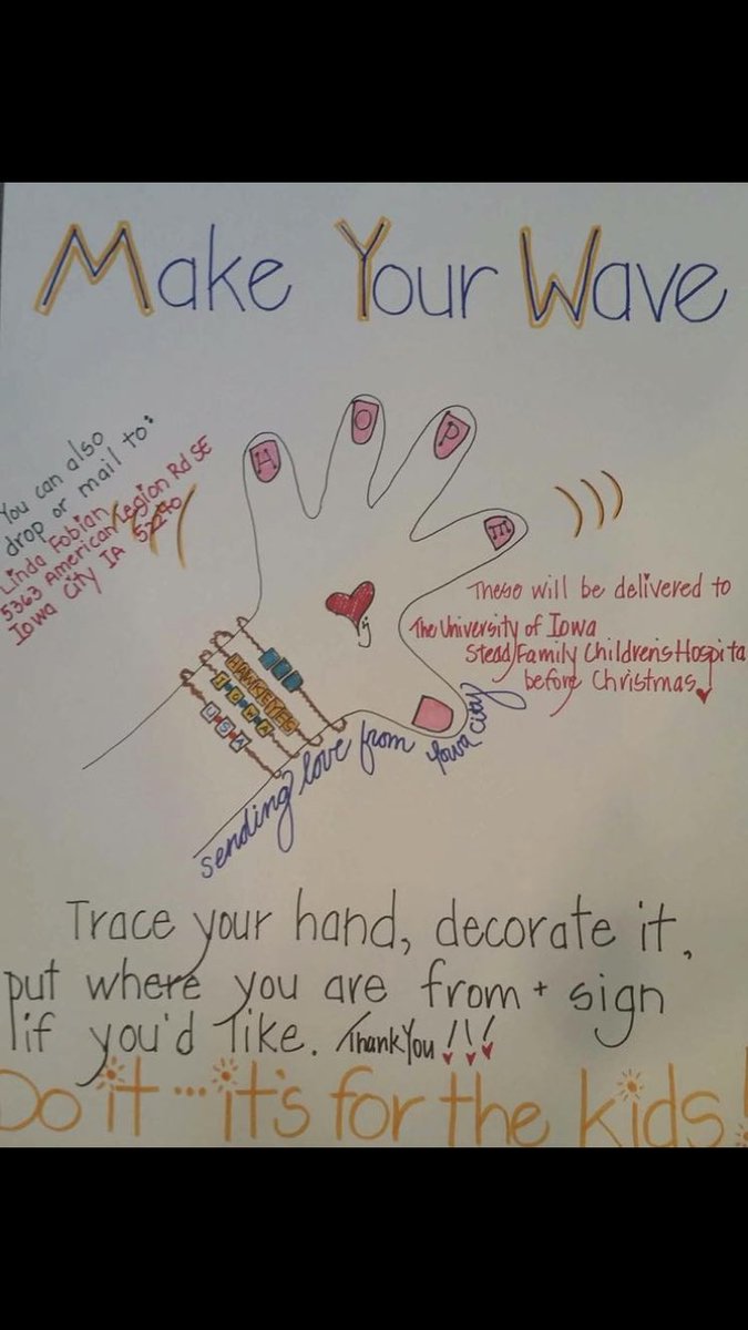 MJordanSMS's tweet photo. Hawkeye Football may be done for the season at Kinnick but @JCSD_SMS are #stillwaving! Sending our love to the children and their families this holiday season at @UIchildrens hospital from Johnston, Iowa! #HawkeyeWave #FightForIowa @HawkeyeFootball https://t.co/Cw3Z9sSOyD