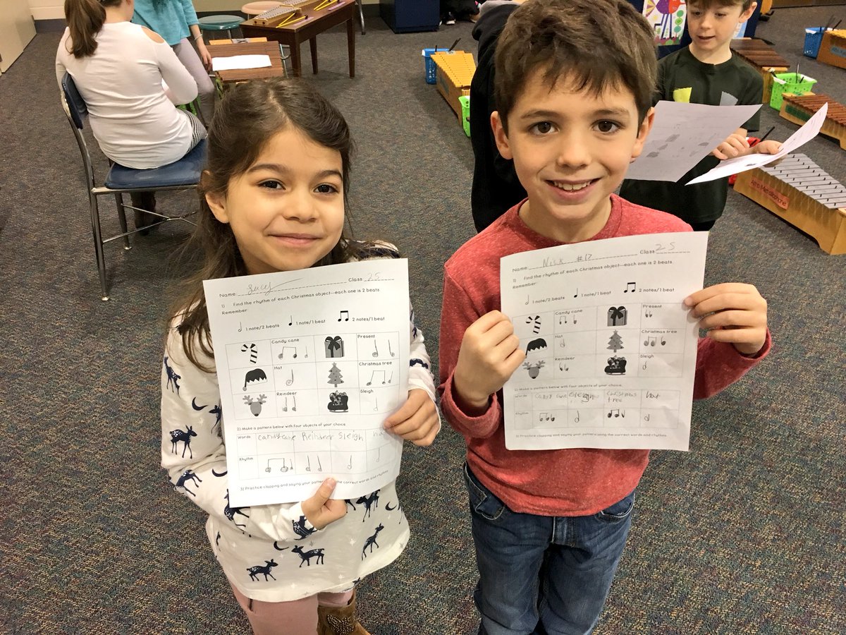 HSSMusic304's tweet photo. 2nd Graders (2C) show off their self-composed Christmas rhythms 😆🎶👍🎄🎩 🎁 🛷 @Bribee90 @HSSPrincipal @Geneva304 https://t.co/FdKyZjFhN4