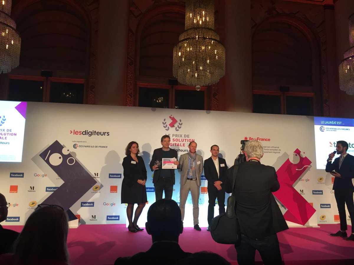 TimeTonic's tweet photo. #Concours 🏆 @TimeTonic remporte le Prix de la meilleure solution digitale 2017 des Yvelines ! #PrixLesDigiteurs #TransfoNum #gestion #agile #visual #tableur5.0! Merci ! https://t.co/GtPKLsCsY0