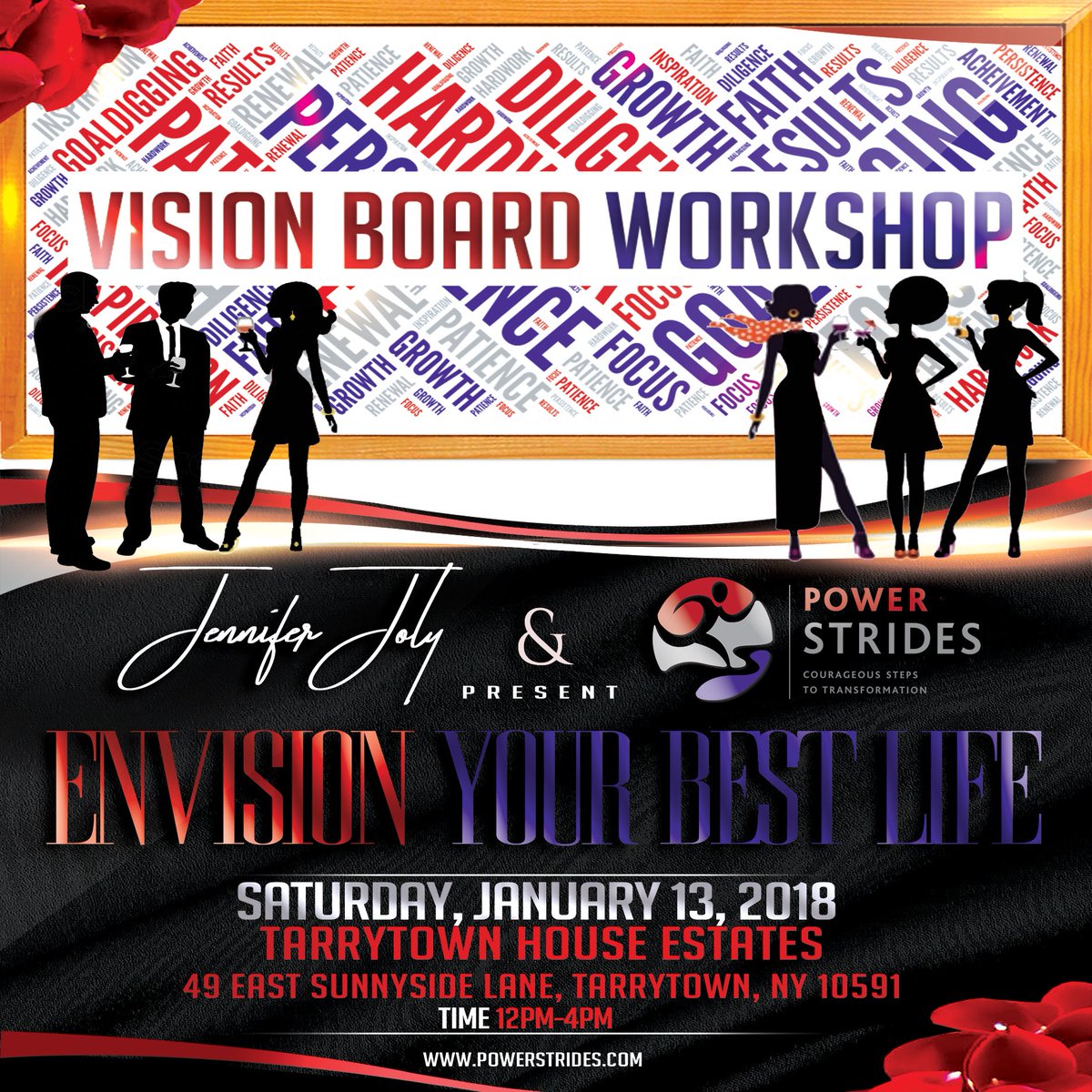 PowerStrides's tweet image. EnVision Your Best Life #workshop coming in #January. Set your #goals and #achieve them with the #skills and #techniques you will #learn. The #fun begins at #noon in the #gorgeous @TarrytownHouse. Click here to register -&amp;gt; eventbrite.com/e/envision-you…