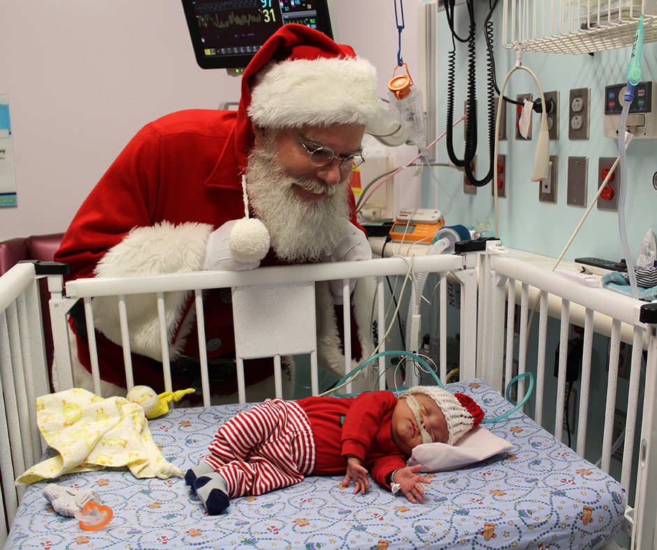 CookChildrens's tweet photo. Santa made an early visit to the families and their precious babies who will be celebrating their first #Christmas in our #NICU. https://t.co/1J4UbVbD1A
