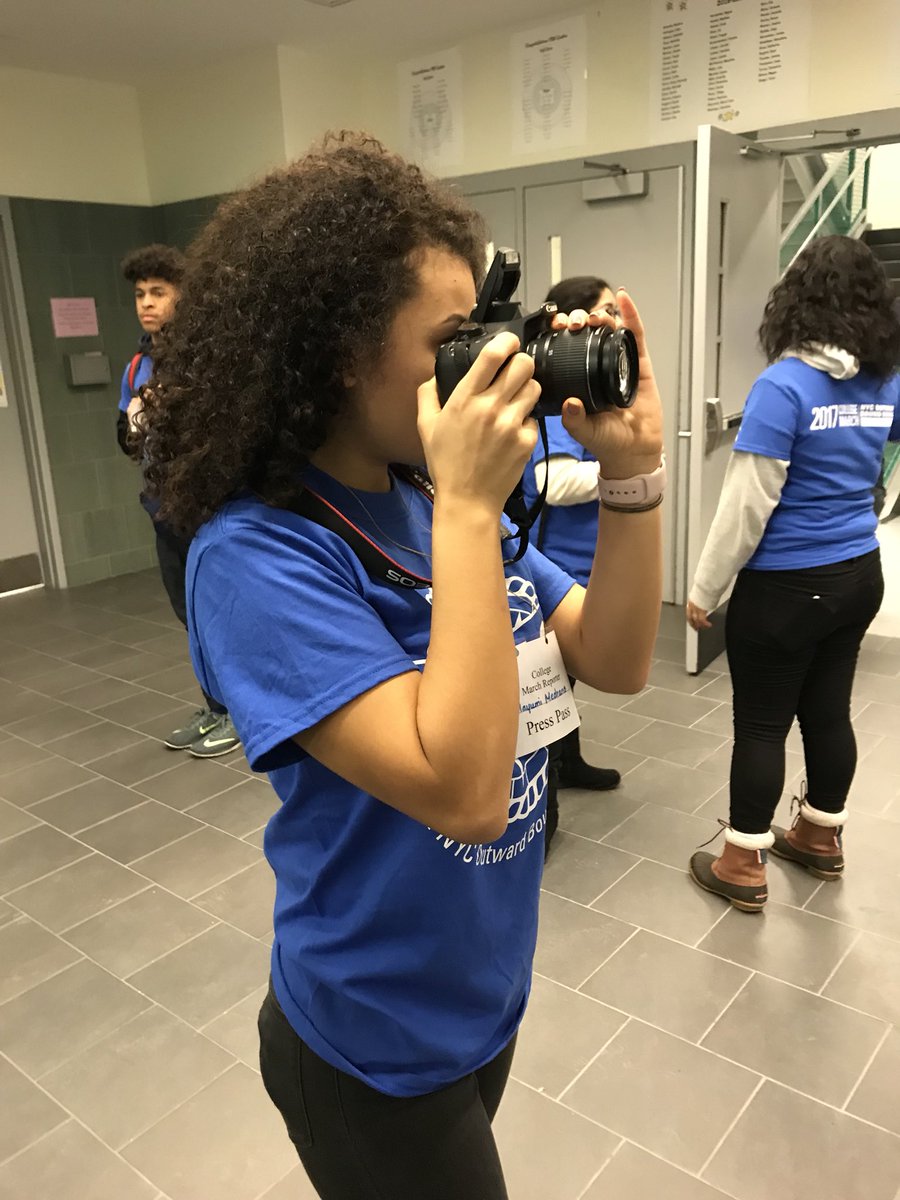 MelsReports's tweet photo. The reporters are ready for the #collegemarch @NYCOutwardBound https://t.co/EFniQ4C7uC