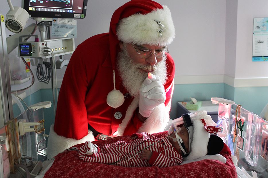 Santa made an early visit to the families and their precious babies who will be celebrating their first #Christmas in our #NICU.