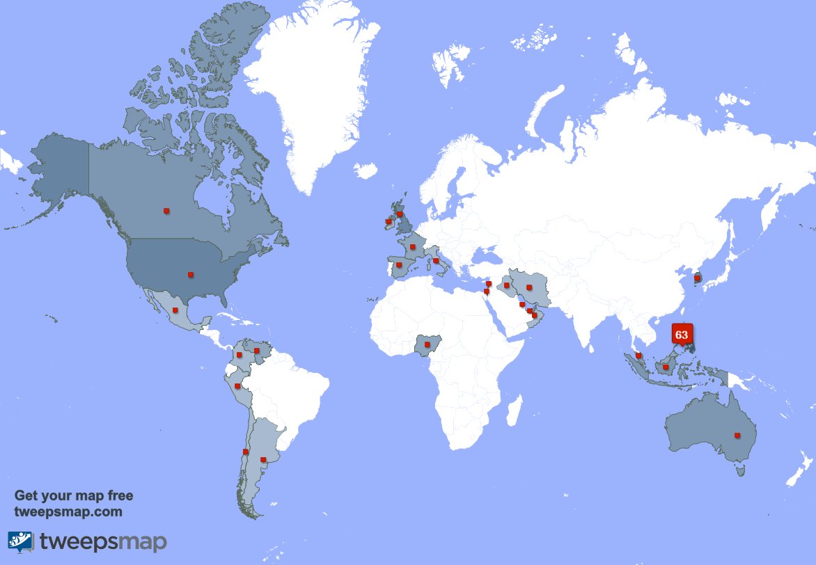 NiallHoransCrib's tweet photo. My followers are in Philippines(62%), USA(6%)... Get your map too: https://t.co/5u3bpAf1Dg https://t.co/jUIqgIEtvH