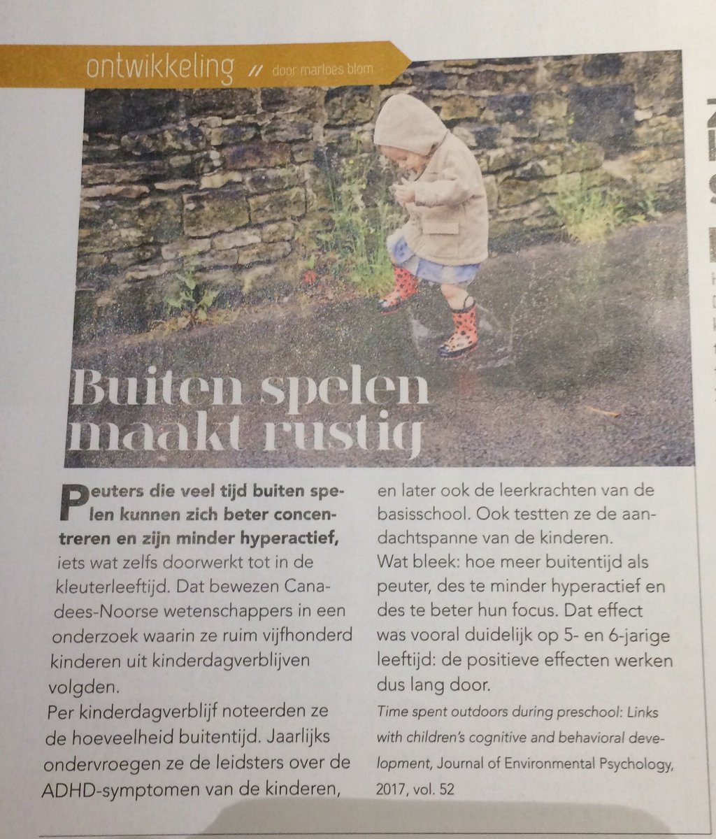 karingerfen's tweet photo. Buiten spelen maakt rustig...! Fijn dat het nu onderzocht is, ik wist het al uit eigen ervaring...  als volwassen #buitenspelen ? Kijk op https://t.co/2pbj9UHGoA dan trekken we er in 2018 op uit! https://t.co/qmGHWIlppw