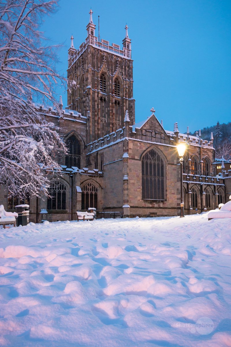 Great Malvern Priory in the snow :) #Malvern #Worcestershire