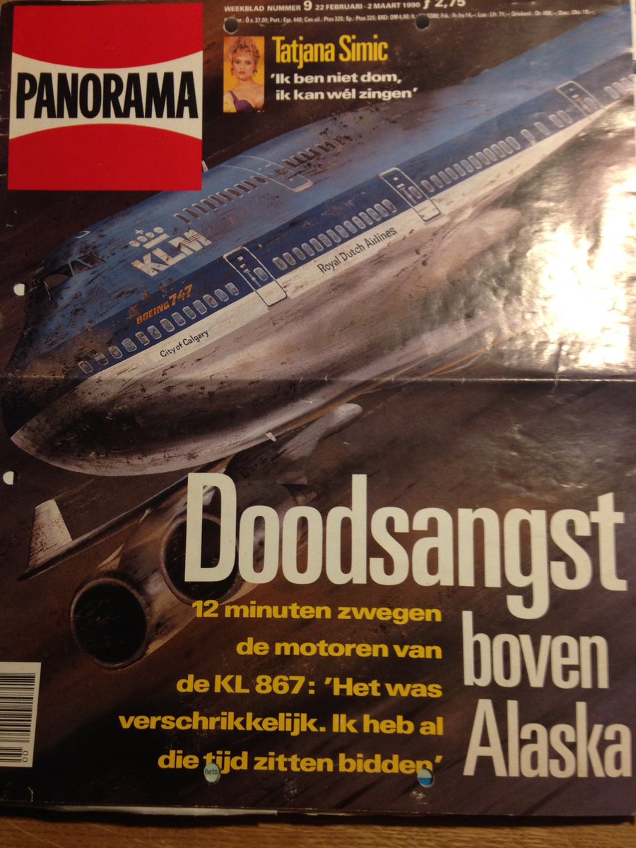 RRolinka's tweet photo. #Cityofcalgary #B747-400 #Ph-BFC #MountRedoubt #Alaska today 28 years ago. @klm We survived to tell. #KLMcabinecrew 👠 https://t.co/Sq89xiw6xz