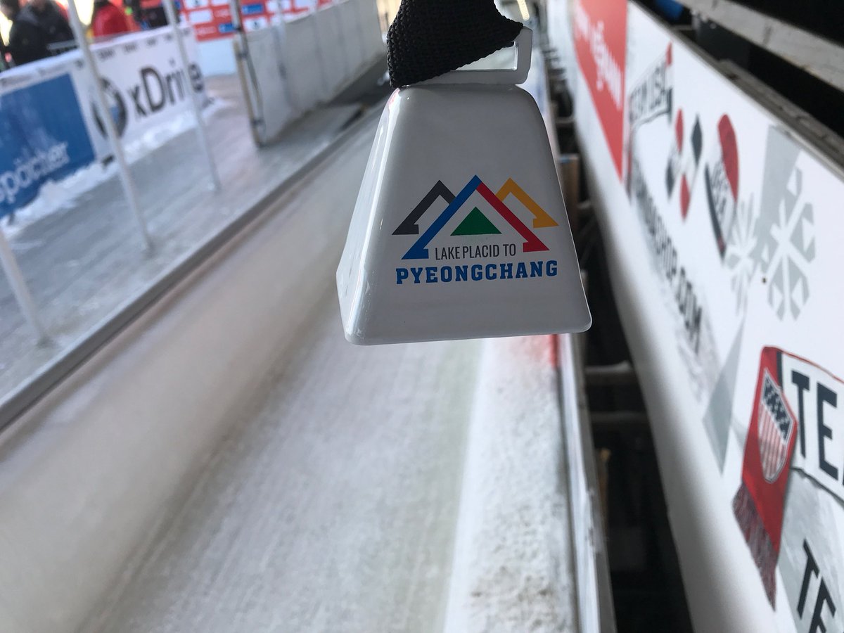 LakePlacidAdk's tweet photo. Local support at the track for World Cup Luge. Ring That bell! #MeetMeInLP #PerfectDayADK #LakePlacidtoPyeongChang #Olympics #LakePlacid #thatbell #WorldCupLuge https://t.co/LDYnRwzyV6