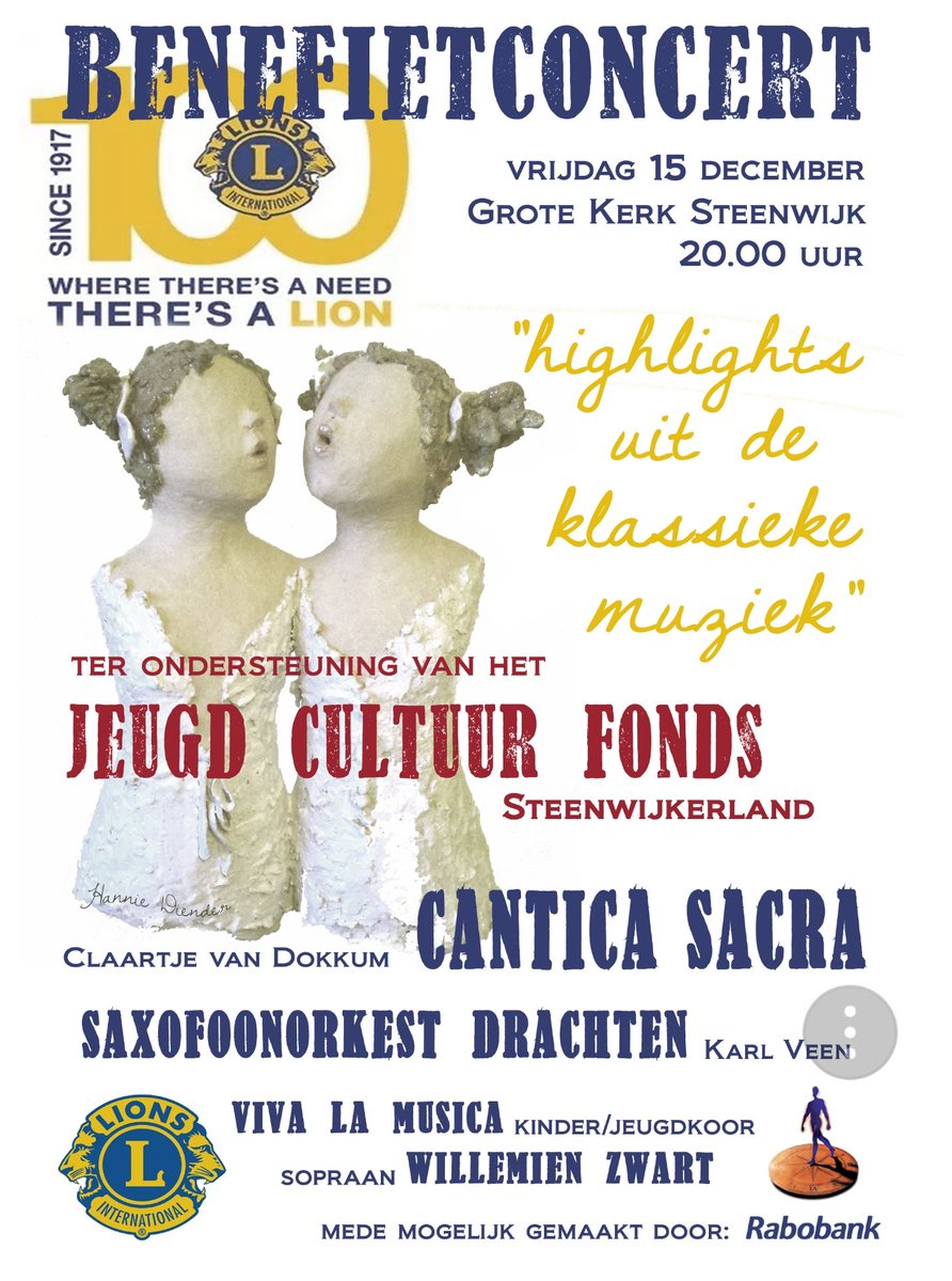 JCFOverijssel's tweet photo. Vanavond zijn wij goed doel tijdens het kerstconcert/benefietconcert van @CanticaSacra. Allen een fijne en muzikale avond toegewenst! #kunstencultuurvooriedereen #meedoen #bedankt https://t.co/FCQPnugWgJ