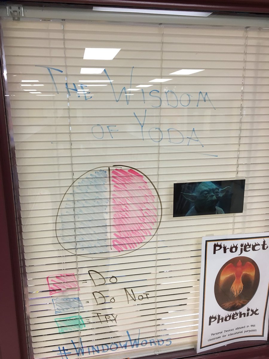 TheBlairHuggins's tweet photo. The Wisdom of Yoda #WindowWords #STMAshares #StarWars @matlivers https://t.co/5JEA36v2Dx