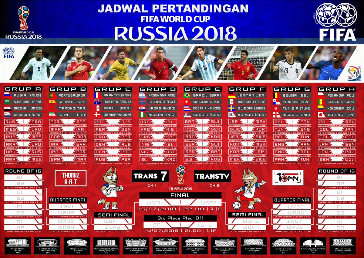Siaran Bola Live On Twitter Jadwal Lengkap Piala Dunia