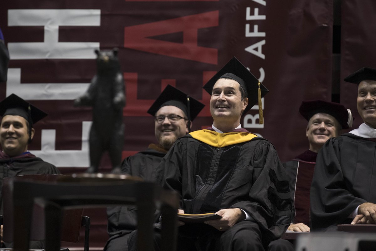 MissouriState's tweet image. Congratulations to @CNASatMSU's Dr. Paul Durham, the first faculty recipient of the Bronze Bear award. #BearGrads
