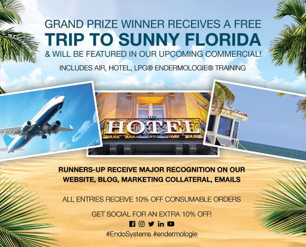 EndoSystems's tweet photo. Win a trip to sunny Florida and a chance to be featured in an upcoming commercial! Join the Video Contest!
https://t.co/RKfmCF0Z3L #endermologie #EndoSystems https://t.co/wzRDSph5Rk