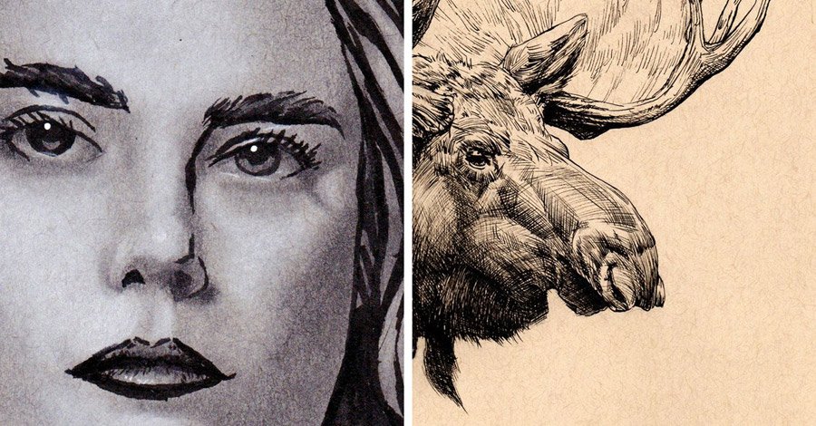 IllustratorsSC's tweet photo. Human nature and nature. Wonderful art by @m_scott_hay and @brytip now up at https://t.co/n7ruD4eg2A #Drawsocial #illustration #drawings https://t.co/0JuPluvTy1