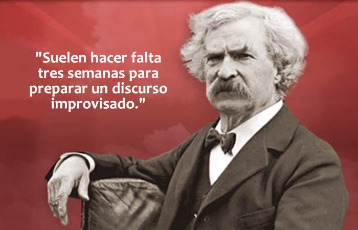 Hoy improvisamos y, como dijo Mark Twain, suelen hacer falta tres semanas para preparar un discurso improvisado. mrktic.com/blog/376-hoy-i…