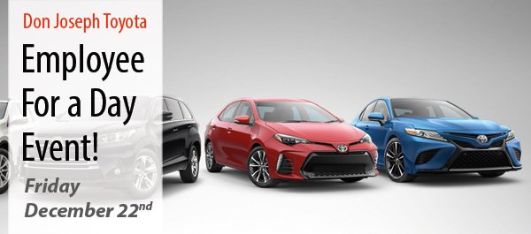 Don Joseph Toyota On Twitter Receive Employee Pricing Just As If