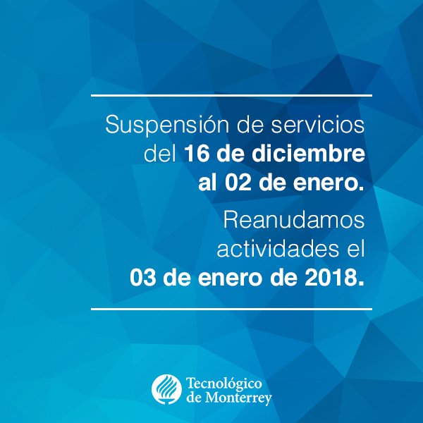 EXATEC_GDL's tweet photo. ¡Nos vemos en enero! Felices vacaciones https://t.co/4ctdTSkVd5