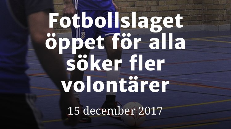 Är du vår nästa fotbollstränare? Vi söker fler volontärer till vårt lag Rosa United! rwstockholm.se/2017/12/15/fot…