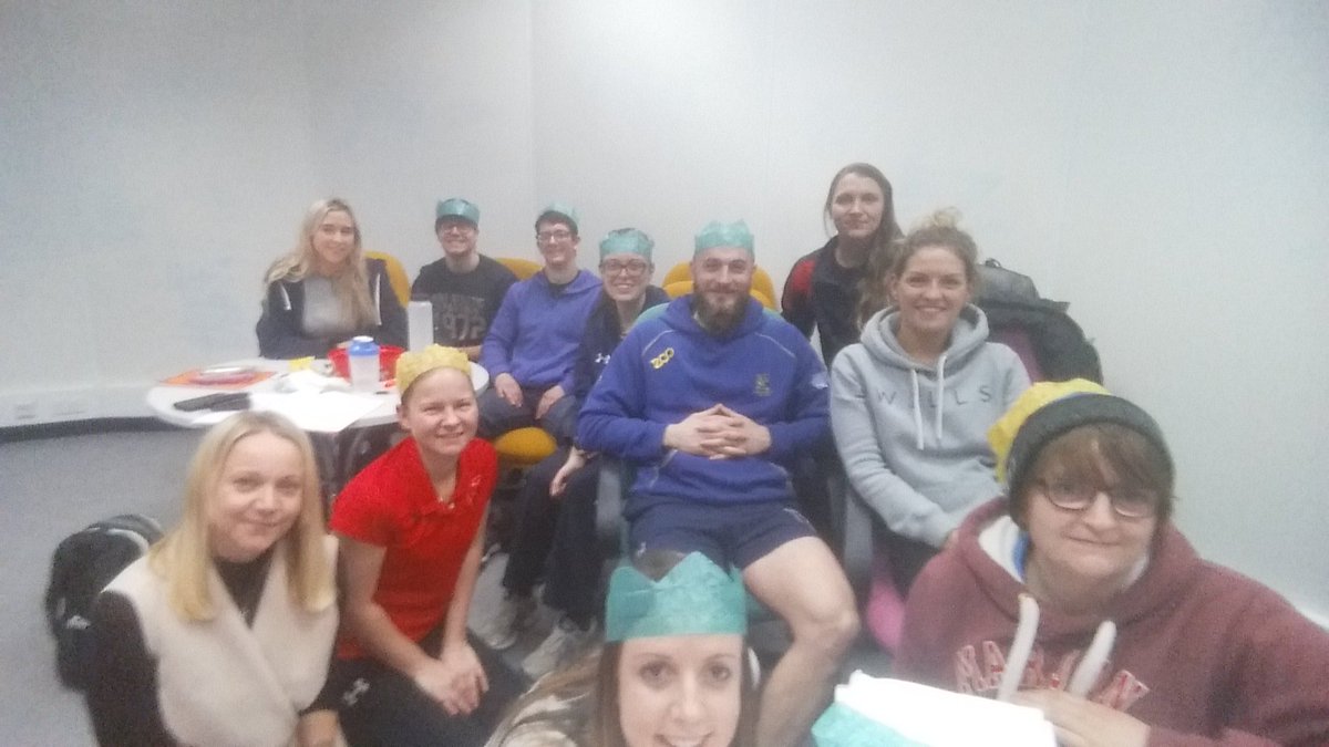 MarjonSPTrehab's tweet photo. The last session of 2017 with second year students, as bribery we celebrated Christmas too and an amazing cake by @hannahsm1th37 #christmas #bribery #learning #STHD02 https://t.co/fpKY3BvGAR