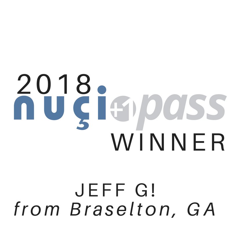 Nucisspace's tweet photo. And....The winner of the 2018 nucipass is JEFF G. from Braselton, GA!!! Thank you ALL for your support!!!!! #nucipass https://t.co/uE1oYNTJ01