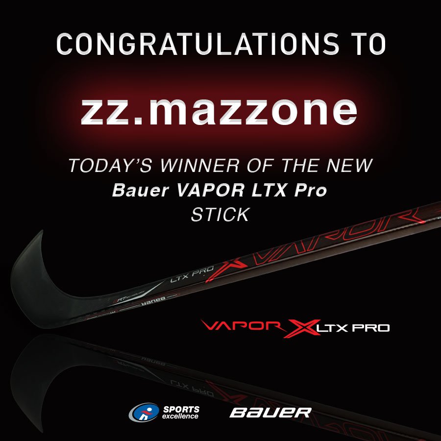 SportsExcelCorp's tweet photo. Today’s winner of our exclusive @BauerHockey VAPOR LTX Pro stick is zz.mazzone. Congrats. We still have 1 more day left!!! #12daysofnothing https://t.co/hgKdsPaawa