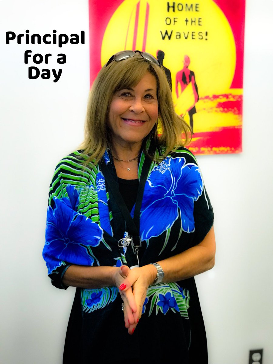 PalisadesWaves's tweet photo. Claudia Ginsberg-Brown is our Principal for a Day! She’s a CUSD Special Ed. Director and shadowing Mr. Visca today. #principalforaday #ridethewave #shadowing #capoadmin #capobeach @CapoEdServices https://t.co/Ic6rkjTlil