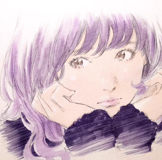 唇のわずかなニュアンスで気持ちを表現する。 