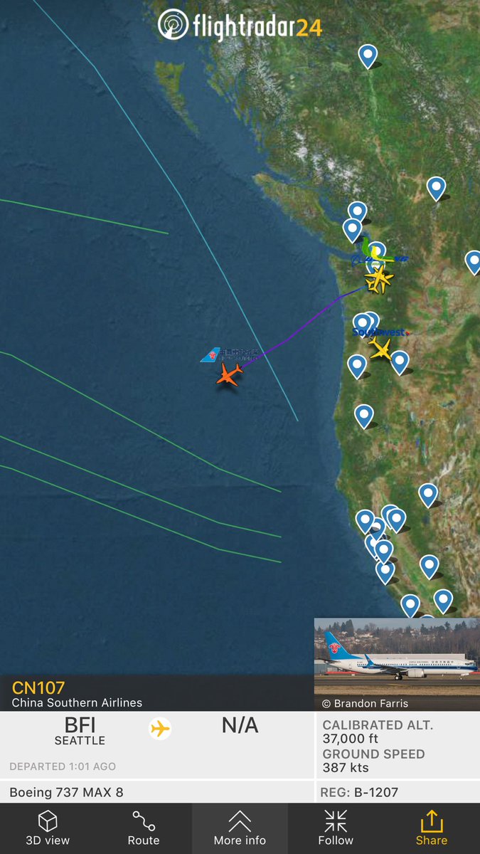 RobHardyy's tweet photo. Delivery for China Southern Airlines B-1207 Boeing 737 MAX 8 from Boeing-Field. #airlivenet @NikPhillips666 @airlivenet https://t.co/63opLtFfqj