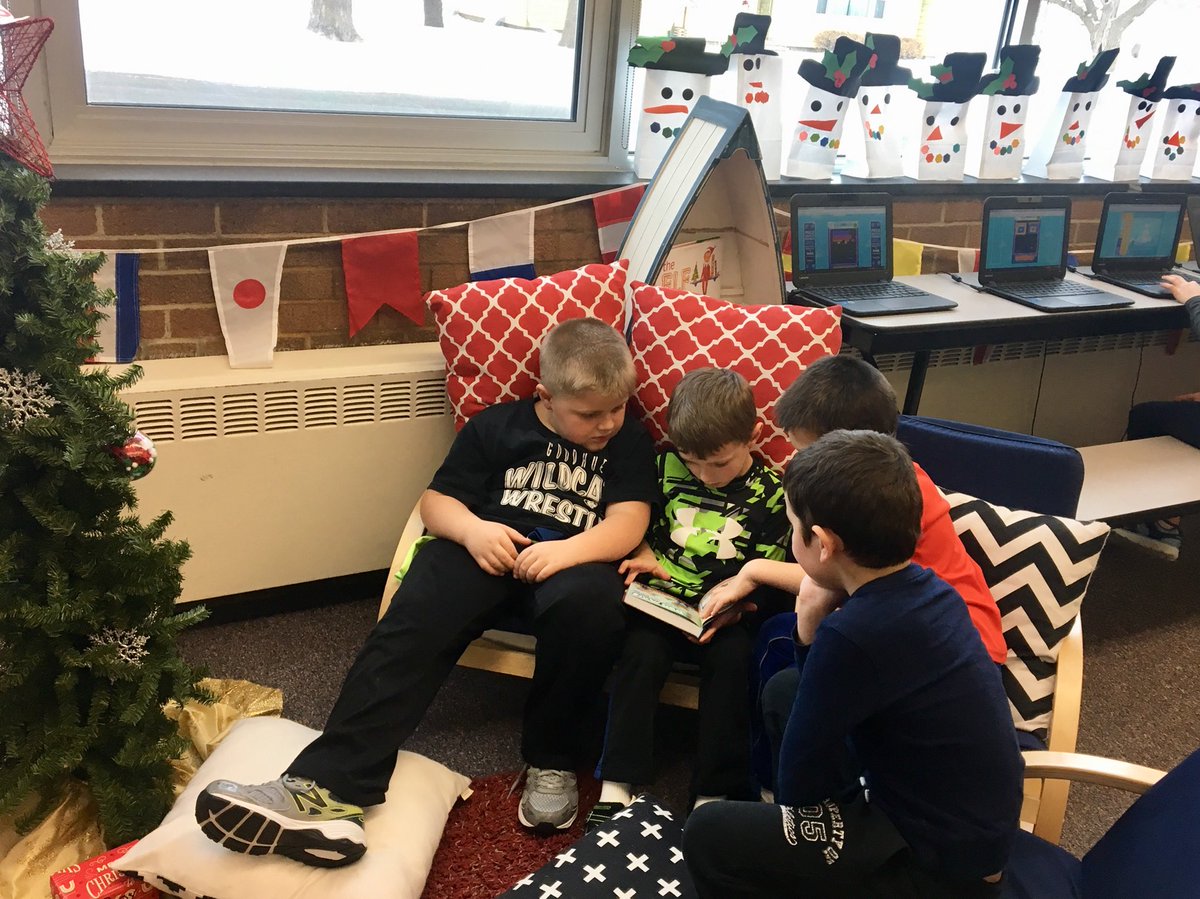 What could be better than sharing a new dessert book with your buddies (around the Christmas tree) on a Friday?? <a href="/goodhueschool/">Goodhue School</a>