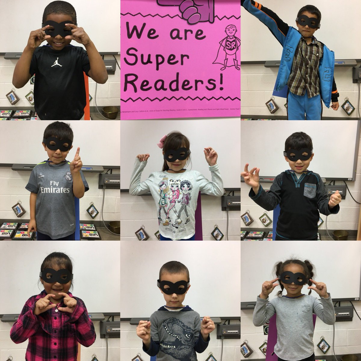 NH_Kindergarten's tweet photo. Capes and masks for our Super Readers! They are showing off their reading super powers and reading muscles ! 📚💪🏼 https://t.co/xhWFpqPzbn