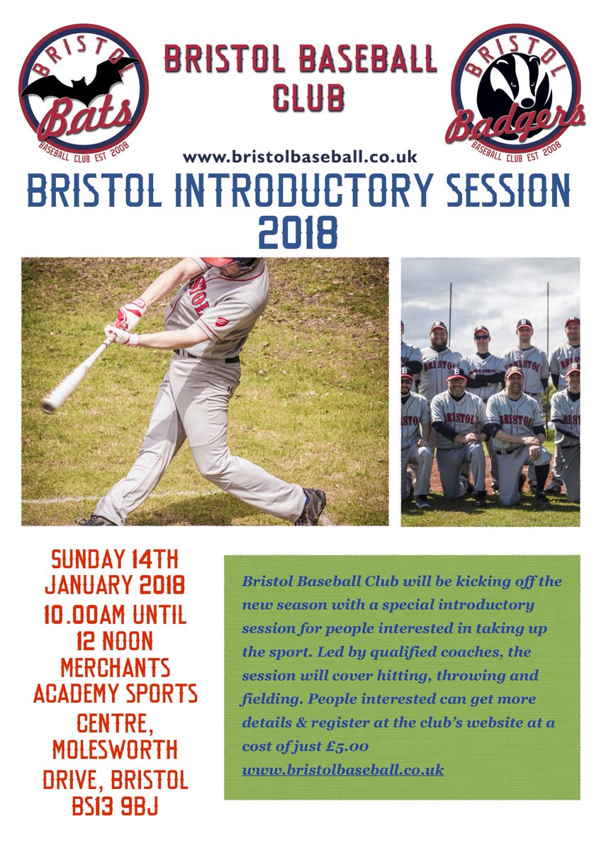 BristolBaseball's tweet photo. @SoftballBristol - would be great if you could spread the news about these Intro sessions https://t.co/A1AFd1l1tS
