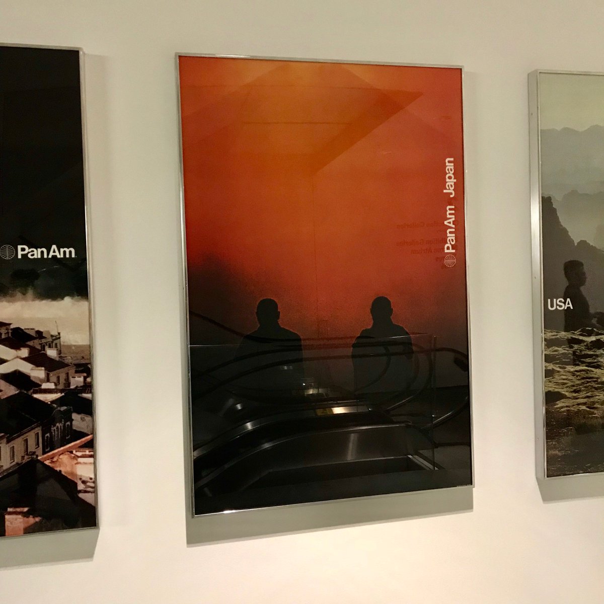 MuseumModernArt's tweet photo. In honor of the recent passing of prolific designer Ivan Chermayeff, Pan Am World Airways posters designed by his firm Chermayeff &amp; Geismar &amp; Haviv are now on view on the second floor. #MoMACollection https://t.co/N5GgMDRBU9