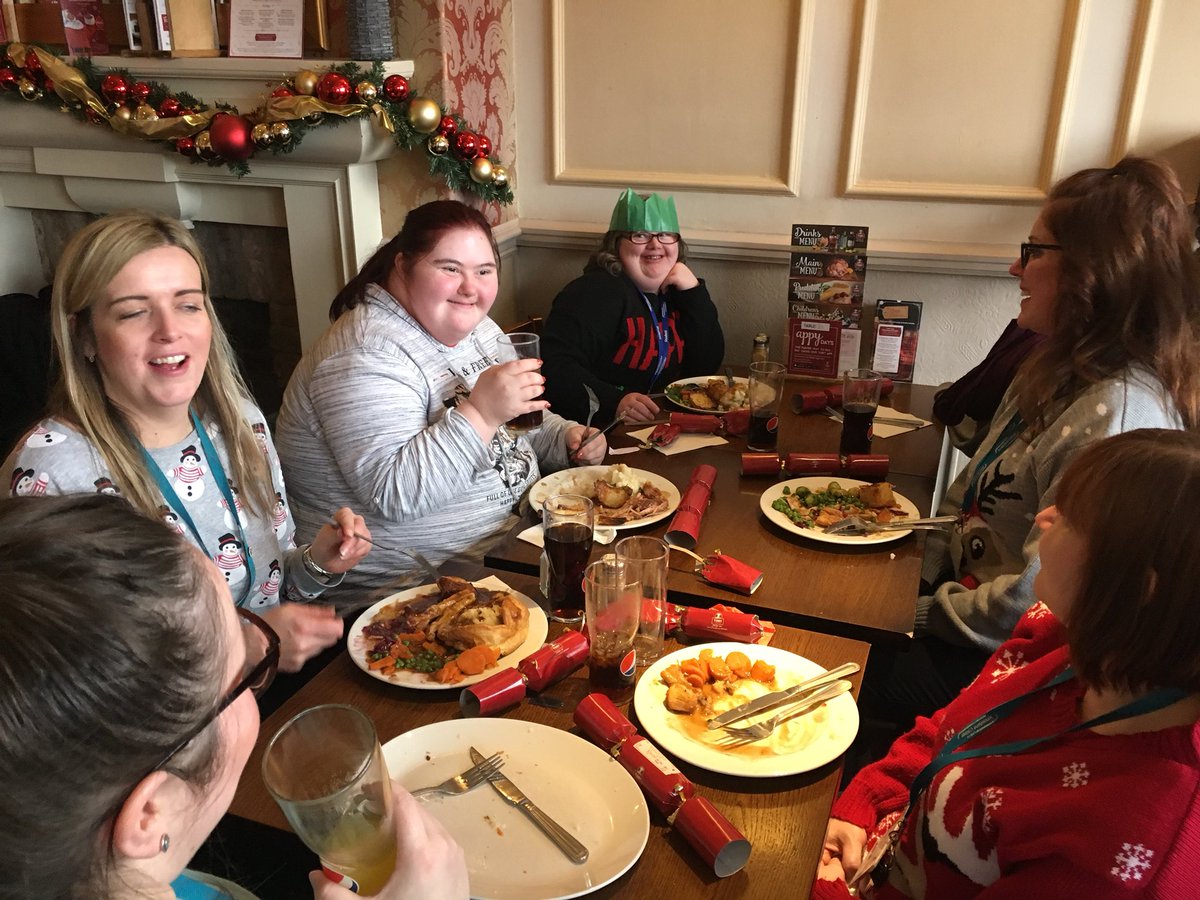 SCFoundationL's tweet photo. As part of independent living and sociol skills development the students went out for an early Christmas lunch.Staff are proud of the progress these students have made it was a pleasure to have lunch together and argue about the washing up! #LifeskillsFLSC  #FestiveFriday https://t.co/MrgKVVfxJY