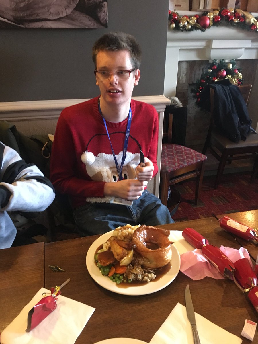SCFoundationL's tweet photo. As part of independent living and sociol skills development the students went out for an early Christmas lunch.Staff are proud of the progress these students have made it was a pleasure to have lunch together and argue about the washing up! #LifeskillsFLSC  #FestiveFriday https://t.co/MrgKVVfxJY