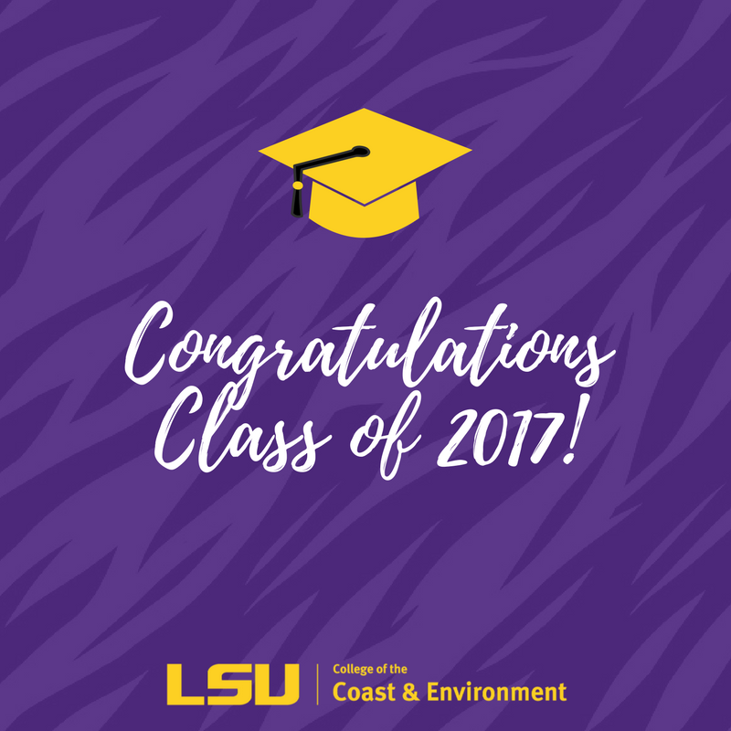 LSU_CCE's tweet photo. Congratulations to our graduates today on becoming a part of our coastal legacy! #LSUGrad #LSU17 https://t.co/dQUi54TQ5H