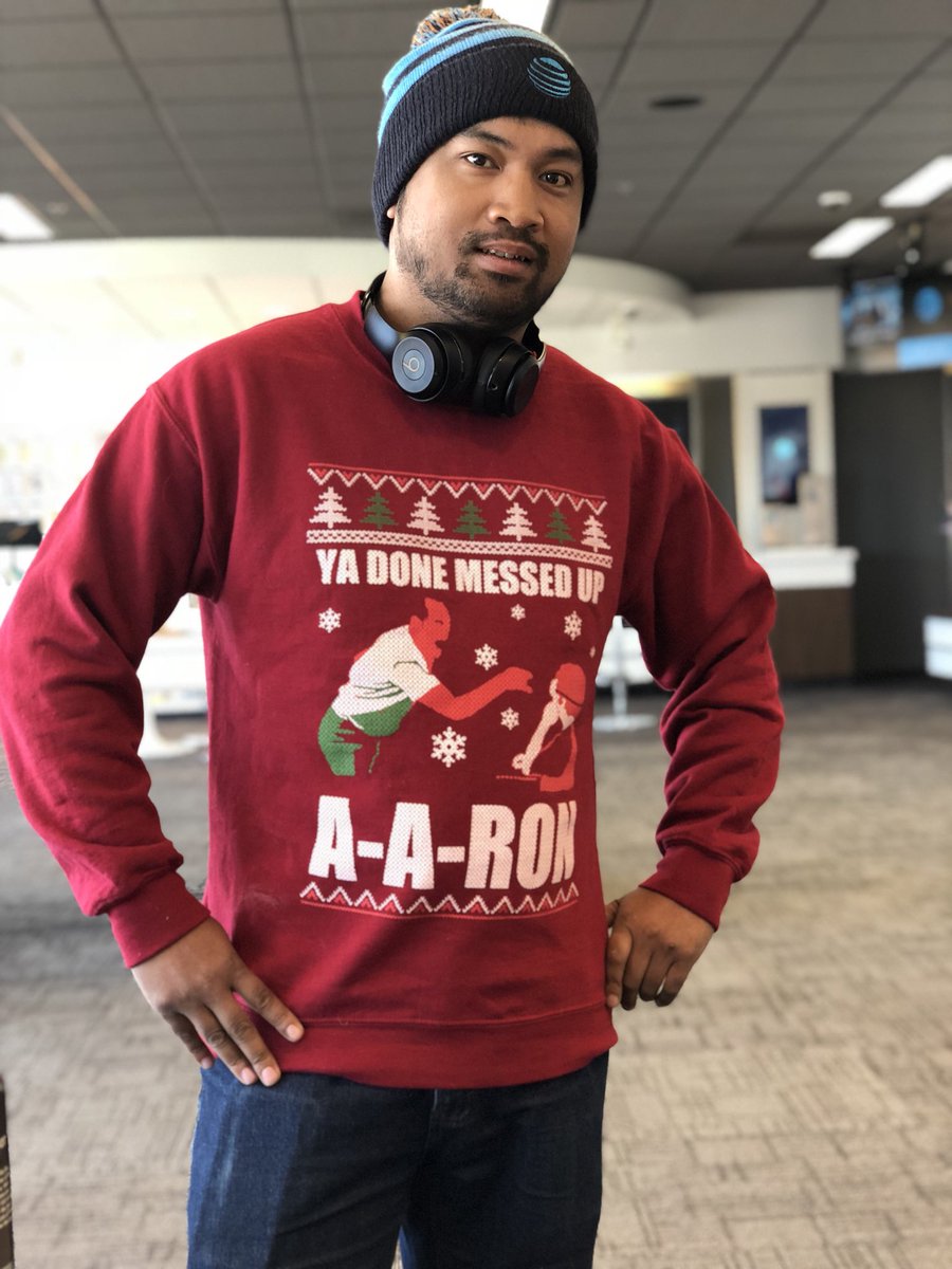 DJRoomba29's tweet photo. Nobody else’s Ugly Sweater compares.  Evan shut the game down today!  @FoCoSquad #RMRWins https://t.co/e864uVp9L3